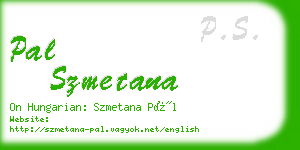 pal szmetana business card